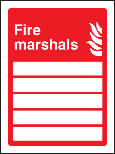 Fire Marshals (Space For 5 People) Sign
