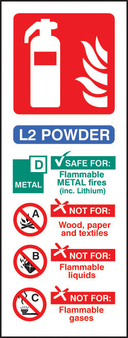L2 Powder Extinguisher Identification Sign