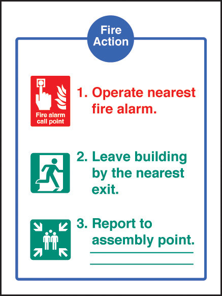 Fire Action - EEC Sign