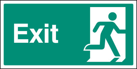 Exit - Right Symbol Sign - Fire safety Sign