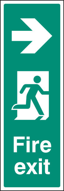 Fire Exit Right (Portrait) Sign - Fire Safety Sign