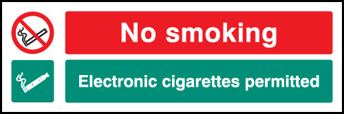 No Smoking Electronic Cigarettes Permitted Sign