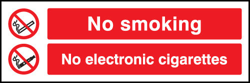 No Smoking No Electronic Cigarettes Sign