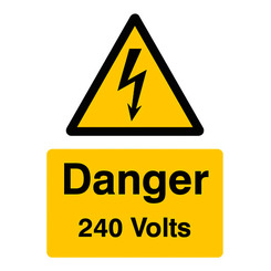 Electrical warning safety signs
