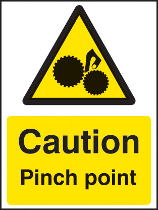 Caution Pinch Point Sign