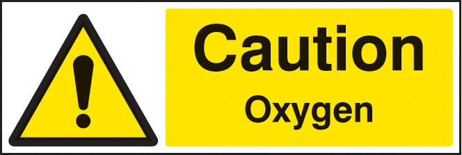 Caution Oxygen Sign