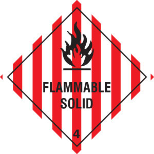 Flammable Solid Sign