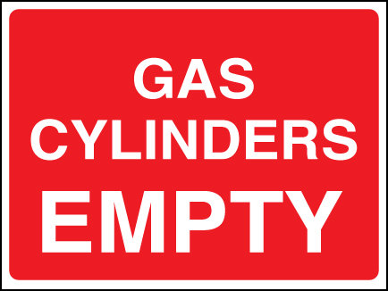 Gas Cylinder Empty Sign