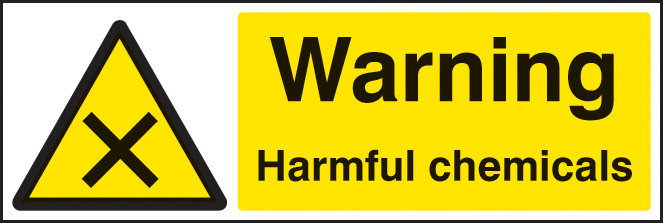 Warning Harmful chemicals sign