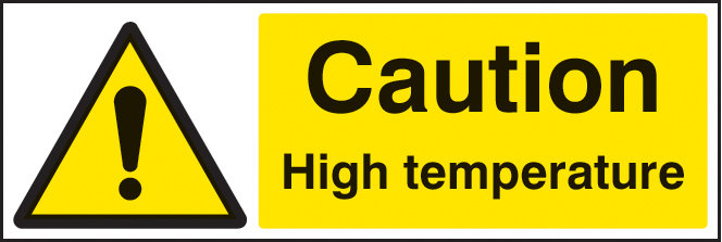 Caution High Temperature Sign