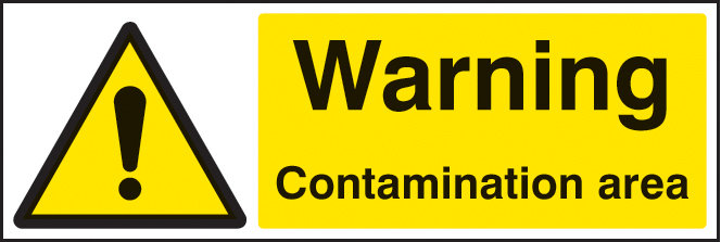 Warning Contamination Area Sign