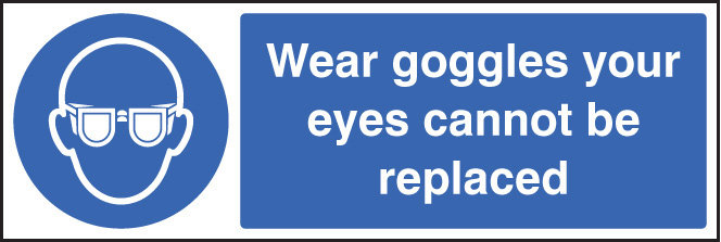 Wear Goggles Your Eyes Cannot Be Replaced Sign