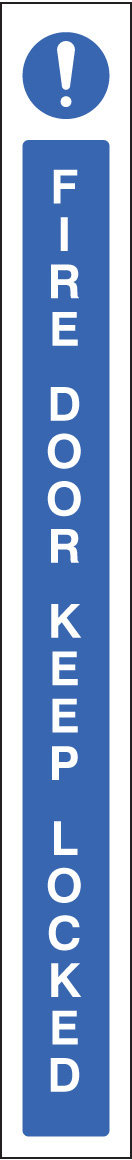 Fire Door Keep Locked - Door Edge Sign