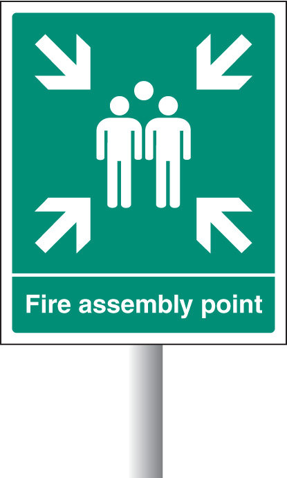 Fire Assembly Point Aluminium C/W Channel 250x300mm Sign