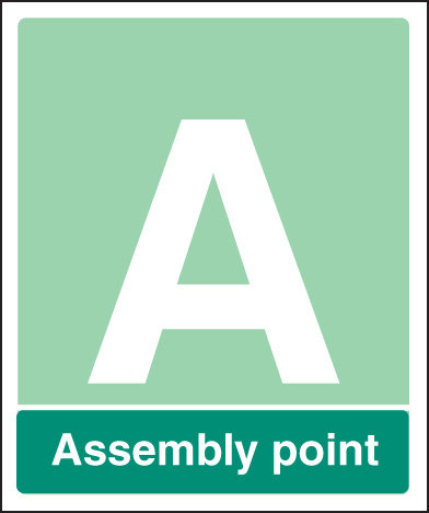 Special Assembly Point Aluminium C/W Channel 250x300mm Sign