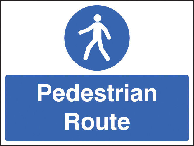 Pedestrian Route Sign