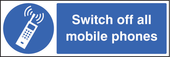 Switch Off All Mobile Phones Sign