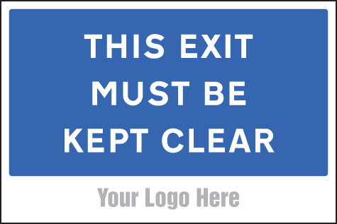 This Exit Must Be Kept Clear, Site Saver Sign 600x400mm