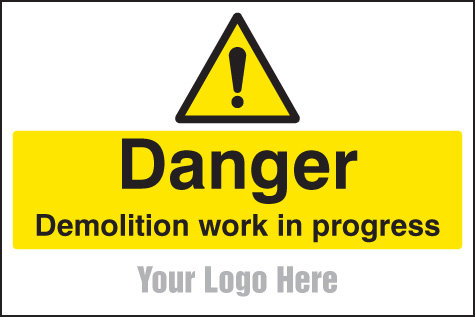 Danger Demolition In Progress, Site Saver Sign 600x400mm