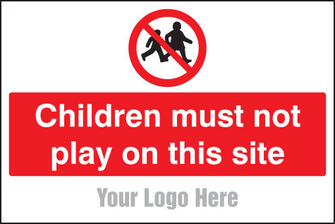 Children Must Not Play On This Site, Site Saver Sign 600x400mm