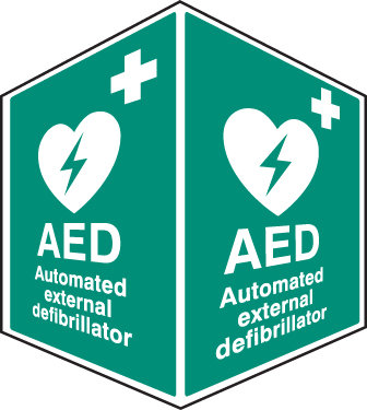 AED Emergency Defibrillator - Projecting Sign