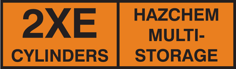 2xE Multi Cylinder Storage Placard Alu