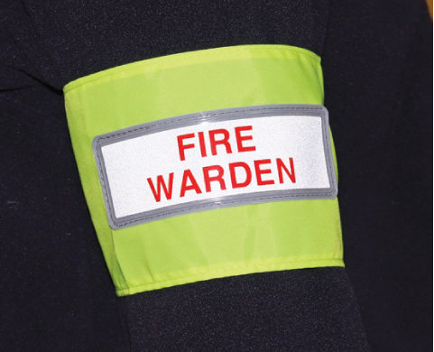 Fire Warden Reflective Armband Sign