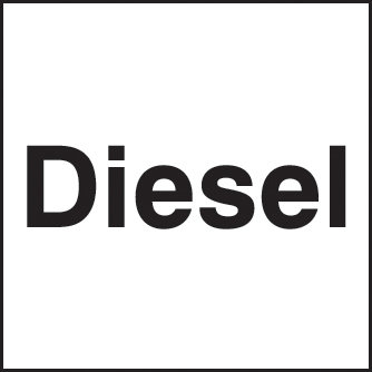 Diesel 25x25mm Self Adhesive Sign