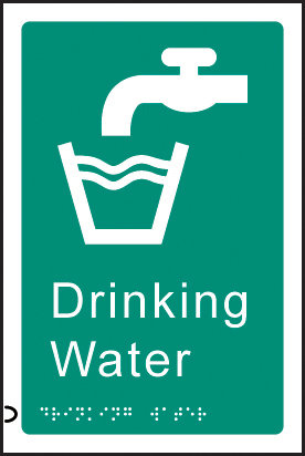 Braille - Drinking Water Sign