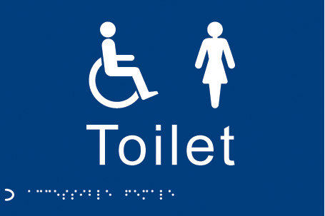 Braille - Toilet Ladies/Disabled Sign