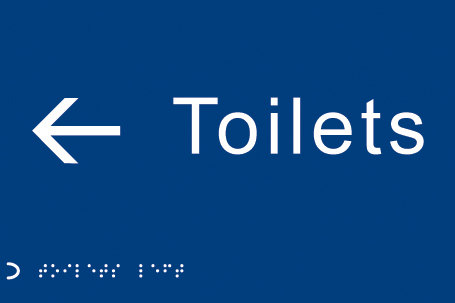 Braille - Toilets <--- Sign