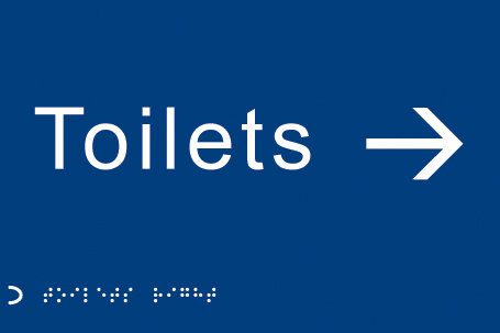 Braille - Toilets ---> Sign