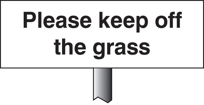 Please Keep Off The Grass Verge Sign 450x150mm (Post 800mm)