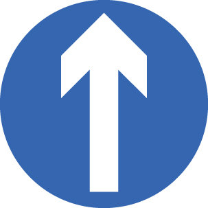 Direction Arrow Forward Class RA1 600mm Sign
