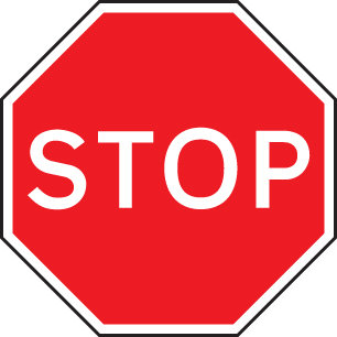 Stop Class R2 Permanent 750mm Octagon (3mm Aluminium Composite)