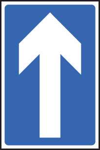 One Way Traffic Class R2 Permanent 300x450mm (3mm Aluminium Composite) Sign