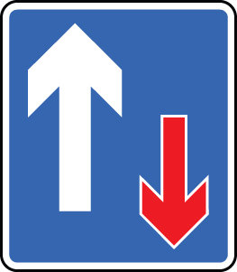 Vehicle Priority Class R2 Permanent 700x800mm (3mm Aluminium Composite) Sign