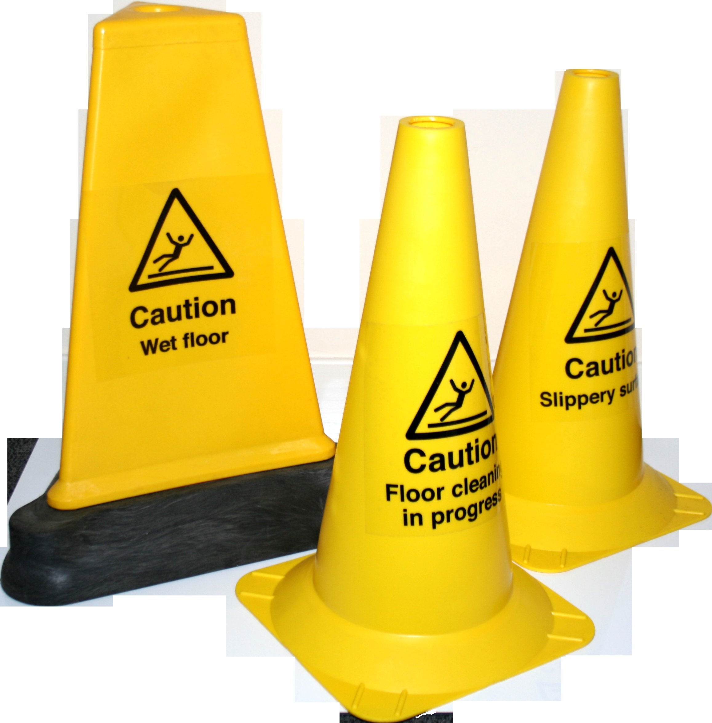 Slippery Surface Hazard Cone Round 500mm Sign