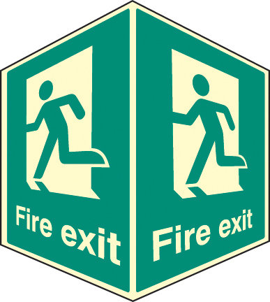 Fire Exit - Projecting Sign Photoluminescent