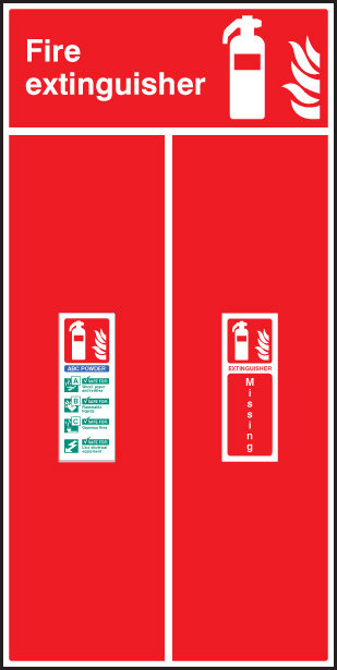 Fire Extinguisher Location Board - Abc Powder