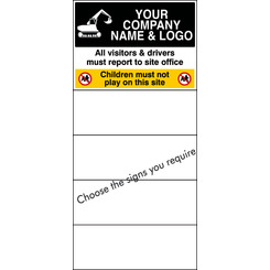Bespoke construction site safety boards
