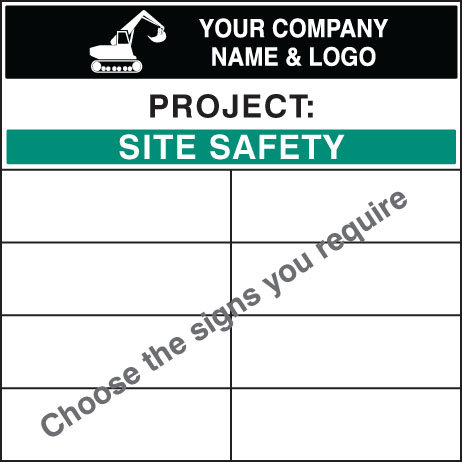 Personalised Bespoke Site Safety Board 1200x1200mm