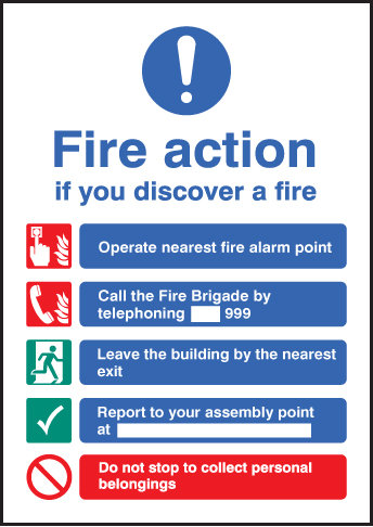 Fire Action - A5 Rp Sign