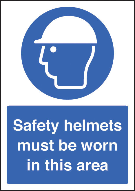Safety Helmet Must Be Worn - A4 Rp Sign