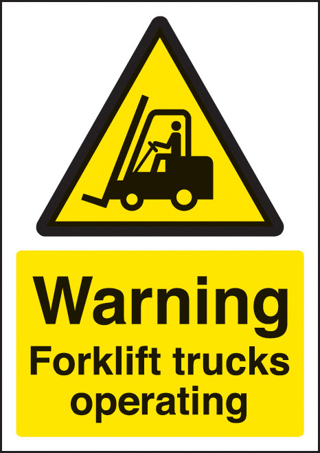 Warning Forklift Trucks Operating - A4 Rp Sign