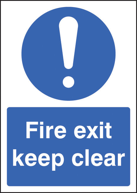 Fire Exit Keep Clear - A4 Rp Sign
