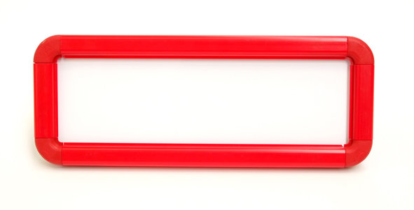 Suspended Frame 300x100mm Red C/W Kit