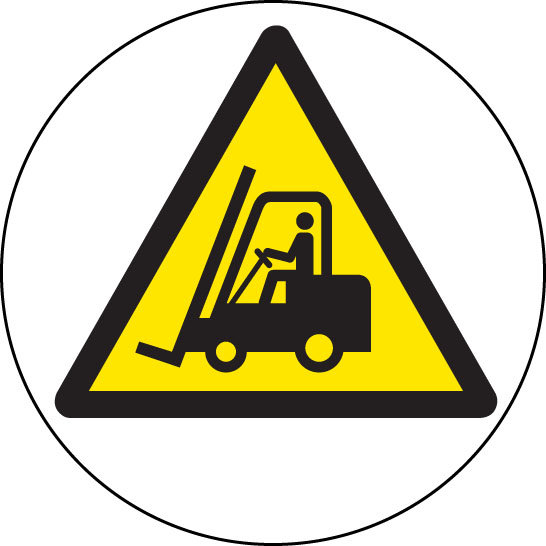 Forklift Truck Floor Graphic 400mm Dia Sign