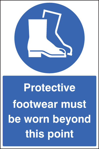 Protective Footwear Must Be Worn Floor Graphic 400x600mm Sign