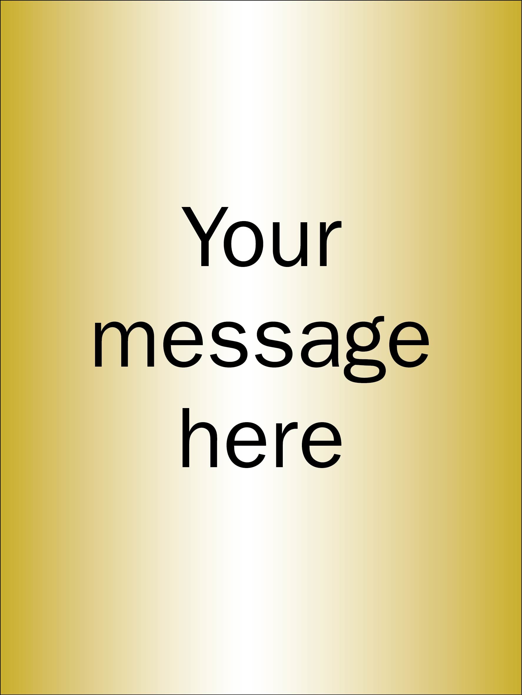 Design Your Own Brushed Brass Effect Sign 150x200mm